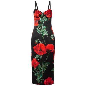 Dolce And Gabbana rose-print bustier dress IT:38/US:2